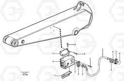 70695 Hammer hydraulics on dipper arm, 2.4 m/ 2.9 m/ 3.5 m/ 4.1m EC340 SER NO 1001-, Volvo Construction Equipment