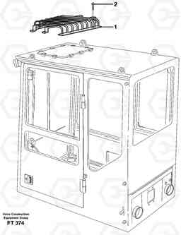 70189 Grille over roof Window EC340 SER NO 1001-, Volvo Construction Equipment