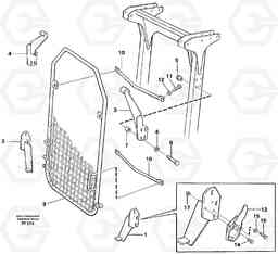 68107 Windscreen protection on protection over cab EC340 SER NO 1001-, Volvo Construction Equipment