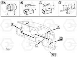 90364 Cable harnesses, load weight EC340 SER NO 1001-, Volvo Construction Equipment