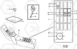 10125 Control panel, Rh EC390 SER NO 1001-, Volvo Construction Equipment