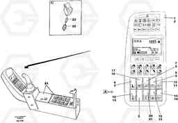14006 Instrument panel, Rh EC390 SER NO 1001-, Volvo Construction Equipment