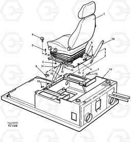 89733 Operator seat with fitting parts EC390 SER NO 1001-, Volvo Construction Equipment