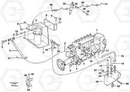 40609 Fuel pipes, injection pump - fuel filter. EC390 SER NO 1001-, Volvo Construction Equipment