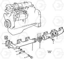 99592 Exhaust manifold and installation components EC390 SER NO 1001-, Volvo Construction Equipment