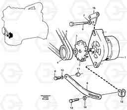 26447 Alternator with assembling details EC390 SER NO 1001-, Volvo Construction Equipment