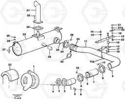 82165 Exhaust system: Turbocharger - Muffler EC390 SER NO 1001-, Volvo Construction Equipment