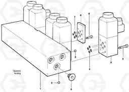 9898 Control valve block EC390 SER NO 1001-, Volvo Construction Equipment