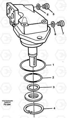 83633 Hydraulic motor, slew EC390 SER NO 1001-, Volvo Construction Equipment