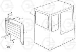 82378 Jalusi, rear window EC390 SER NO 1001-, Volvo Construction Equipment