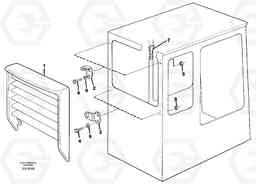 46133 Jalusi, rear window fitting parts EC390 SER NO 1001-, Volvo Construction Equipment