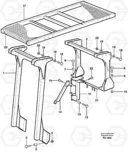 18567 Protection over drivers cab, elevation kit 605 mm EC390 SER NO 1001-, Volvo Construction Equipment