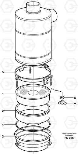 77981 Oil bath air filter. EC390 SER NO 1001-, Volvo Construction Equipment