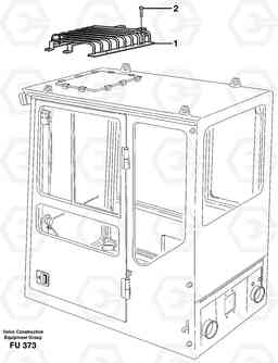 27065 Grille over roof Window EC390 SER NO 1001-, Volvo Construction Equipment