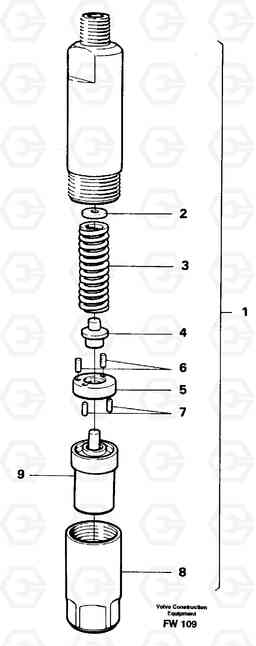 21579 Injector EC280 SER NO 1001-, Volvo Construction Equipment