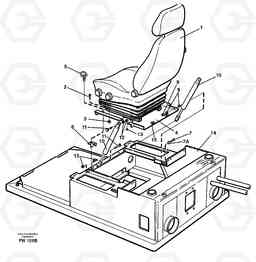 87870 Operator seat with fitting parts EC280 SER NO 1001-, Volvo Construction Equipment