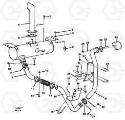 89305 Exhaust system EC280 SER NO 1001-, Volvo Construction Equipment