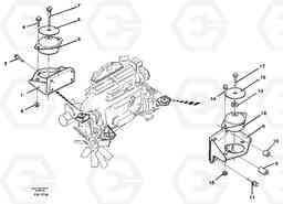 36344 Engine mounting EC280 SER NO 1001-, Volvo Construction Equipment