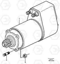 23498 Starter motor, mounting EC280 SER NO 1001-, Volvo Construction Equipment