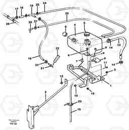 84429 Expansion tank with fitting parts EC280 SER NO 1001-, Volvo Construction Equipment