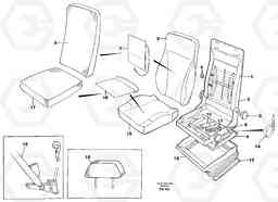 31841 Operator seat. Be-ge EC280 SER NO 1001-, Volvo Construction Equipment