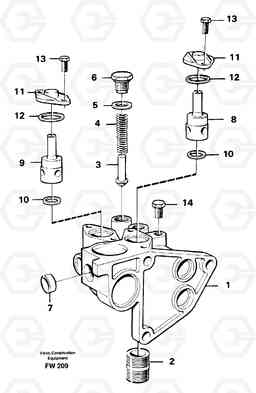 53518 Housing, oil filter EC280 SER NO 1001-, Volvo Construction Equipment