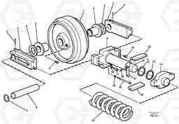 16870 Front idler, spring package EC280 SER NO 1001-, Volvo Construction Equipment