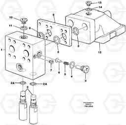 52622 Valve body w. shock- valve, slewing EC280 SER NO 1001-, Volvo Construction Equipment