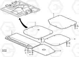 33328 Hatches under engine, hydr.pumps, cooler, m.valve and fuel tank. EC280 SER NO 1001-, Volvo Construction Equipment