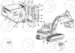 25385 Sign plates and transfer,outer location EC280 SER NO 1001-, Volvo Construction Equipment