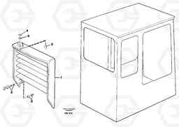 81945 Jalusi, rear window EC280 SER NO 1001-, Volvo Construction Equipment