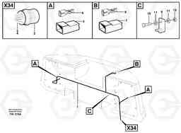 90091 Cable harnesses, load weight EC280 SER NO 1001-, Volvo Construction Equipment