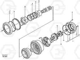 104826 Planetary gear, travel EC280 SER NO 1001-, Volvo Construction Equipment