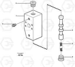 12048 Shuttle valve, hammer EC280 SER NO 1001-, Volvo Construction Equipment