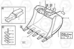 12550 Buckets for Quickfit Esco Super V EC280 SER NO 1001-, Volvo Construction Equipment