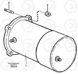 27674 Starter motor, mounting EC130C SER NO 221-, Volvo Construction Equipment