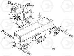 30296 Induction manifold with fitting parts EC130C SER NO 221-, Volvo Construction Equipment
