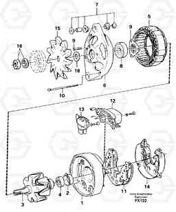 28344 Alternator EC130C SER NO 221-, Volvo Construction Equipment