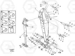 16809 Backhoe dipper arm, 2.0m, 2.40m EC130C SER NO 221-, Volvo Construction Equipment