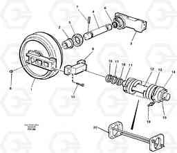 11701 Front idler, tensioning ring EC130C SER NO 221-, Volvo Construction Equipment