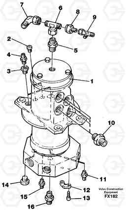 11696 Centre passage incl. connections EC130C SER NO 221-, Volvo Construction Equipment