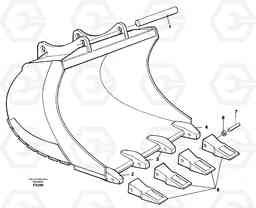 22257 Buckets for Quickfit withplate cutting edges EC130C SER NO 221-, Volvo Construction Equipment