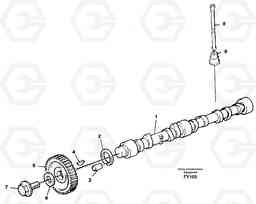 16818 Camshaft EW130C SER NO 584-, Volvo Construction Equipment