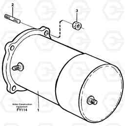27335 Starter motor, mounting EW130C SER NO 584-, Volvo Construction Equipment