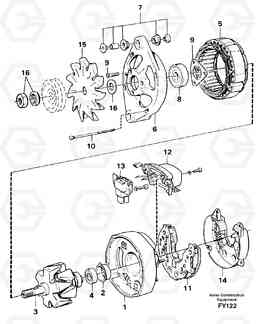 30671 Alternator EW130C SER NO 584-, Volvo Construction Equipment