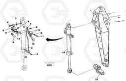 26865 Hydraulic system, dipper arm 2.0m, 2,4m EW130C SER NO 584-, Volvo Construction Equipment