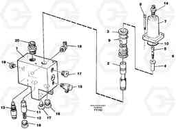 45743 Hose rupture valve, adjustable boom EW130C SER NO 584-, Volvo Construction Equipment