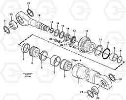 4989 Knuckle cylinder EW130C SER NO 584-, Volvo Construction Equipment