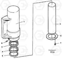 37915 Axle locking cylinder EW130C SER NO 584-, Volvo Construction Equipment