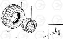 49469 Wheels, wide - base EW130C SER NO 584-, Volvo Construction Equipment